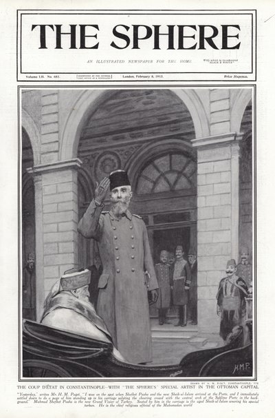 Staatsgreep in Constantinopel, Turkije, 1913 door Henry Marriott Paget